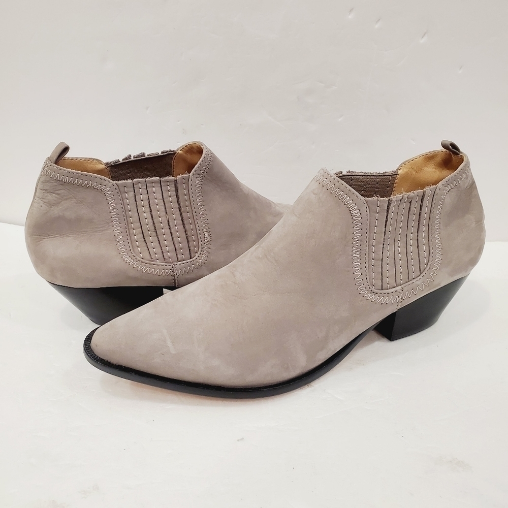 NEW Schutz Jaqueline Gray Leather Ankle Boots